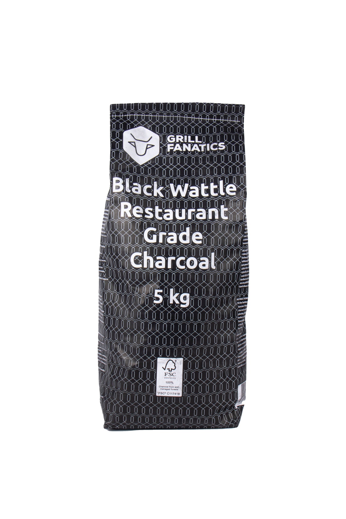 Grill Fanatics Black Wattle Charcoal - 5Kg Bag