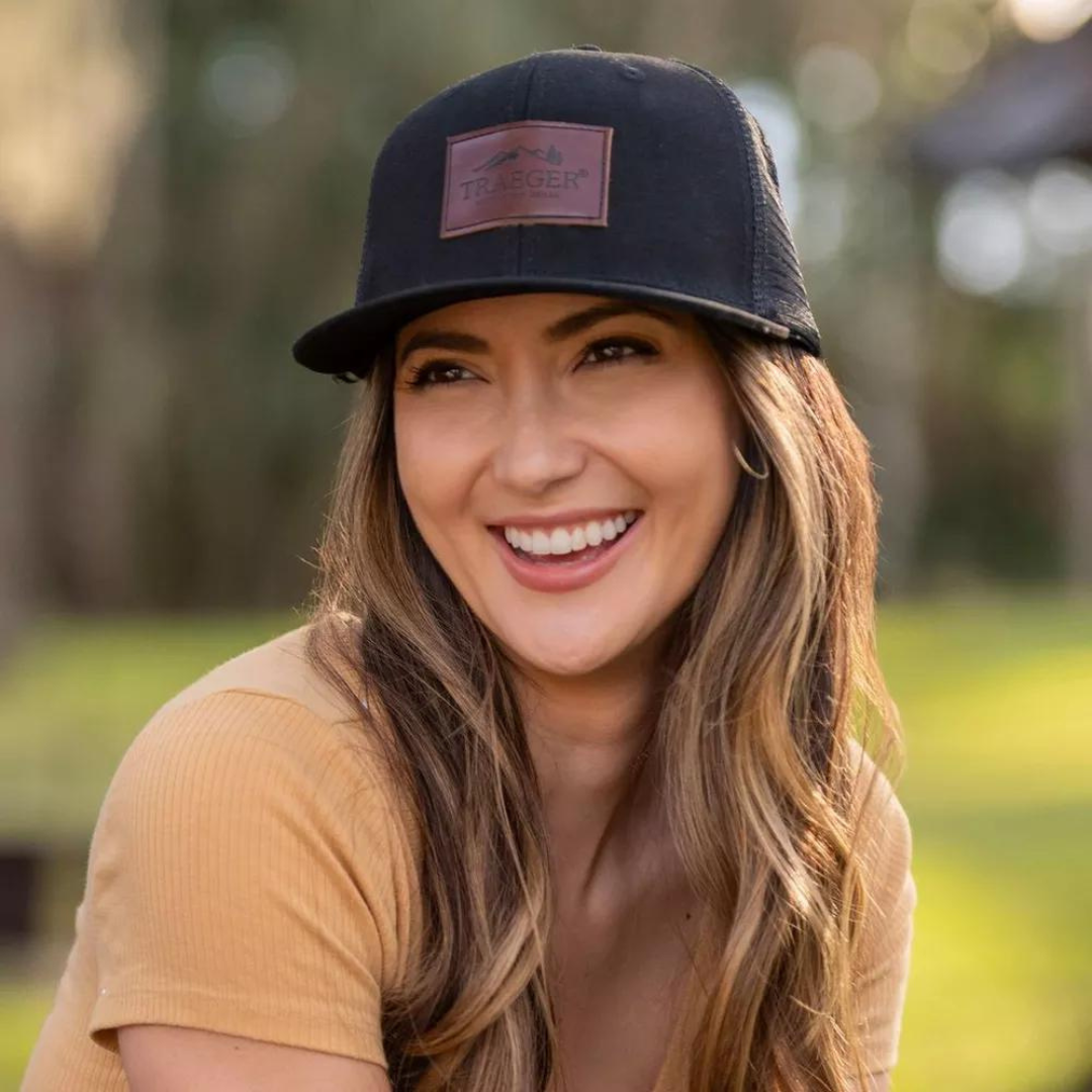 TRAEGER LEATHER PATCH TRUCKER HAT