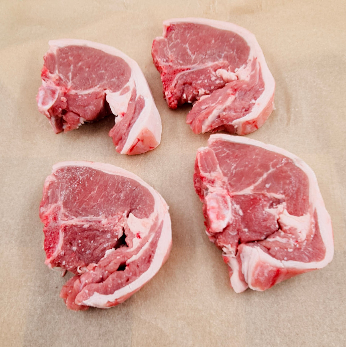 4 Centre Loin Spring Lamb Chops (Min 400g)