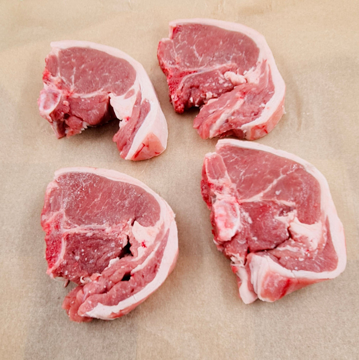 4 Centre Loin Lamb Chops (Min 400g)