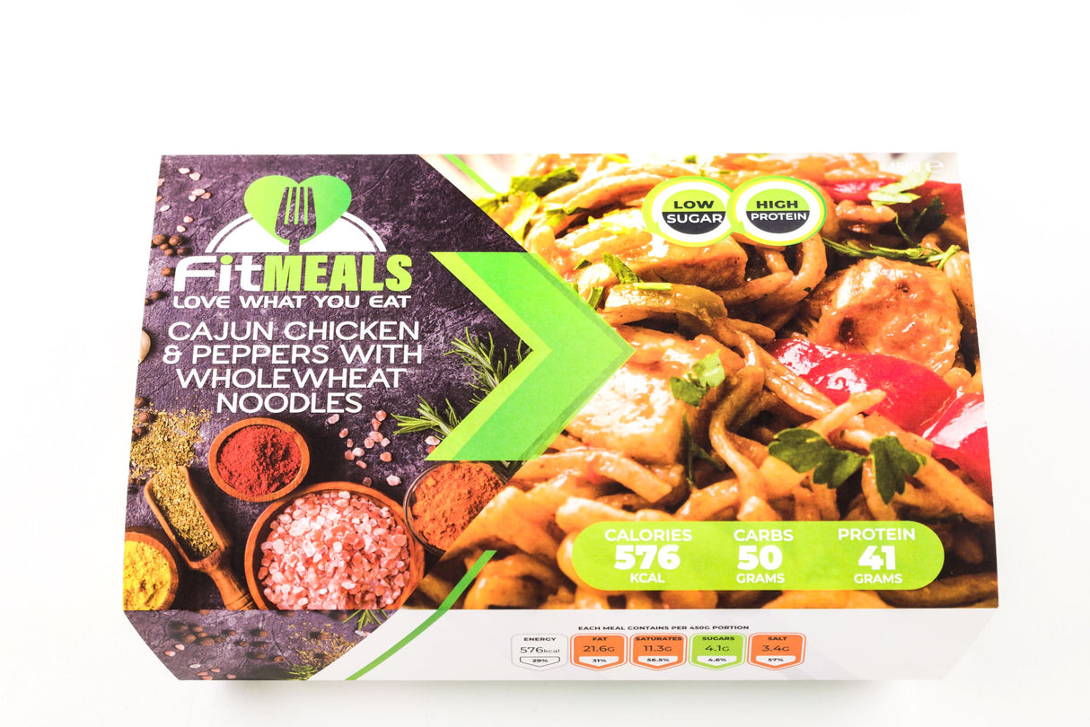 FitMeals Cajun Chicken And Peppers with Protein Noodles