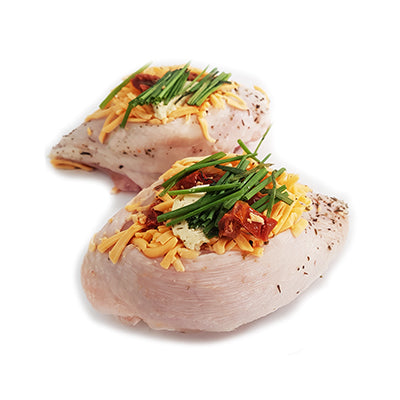 2 Chicken Breasts with Sundried Tomato, Cheddar Cheese & Garlic Butter
