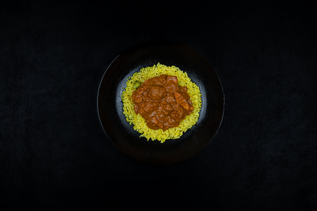Breast Of Chicken Tikka Masala With Yellow Power Rice