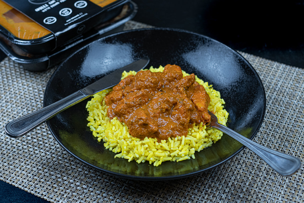 Breast Of Chicken Tikka Masala With Yellow Power Rice