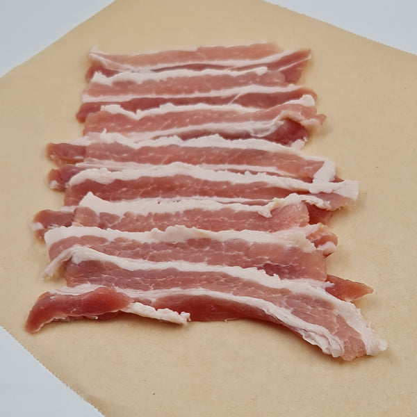 Dry Cure Streaky Bacon Unsmoked or Smoked (200g)