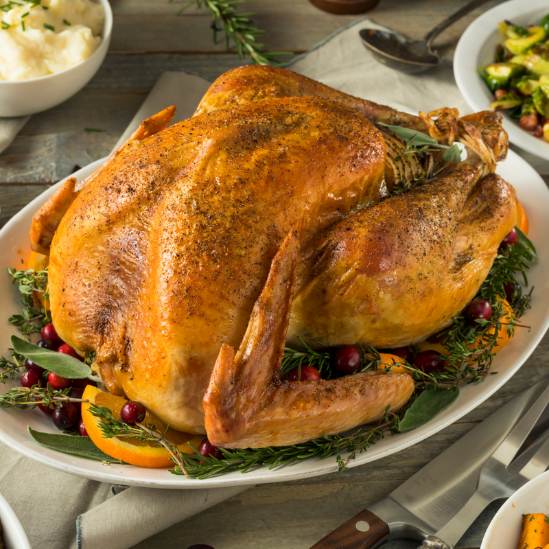 Thanksgiving Free Range White Turkey - Small Min Weight 4.25kg (Feeds 8-10 People)