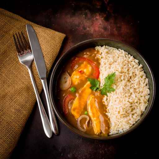 FitMeals Singapore style Chicken Curry with Wholegrain Rice