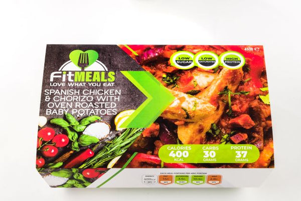 FitMeals Spanish Chicken and Chorizo with Oven Roasted Baby Potatoes (450g)